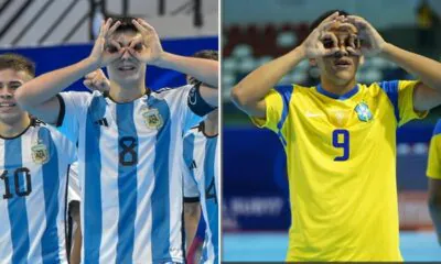 futsal tournament, the youth of Argentina, the opponent is Brazil