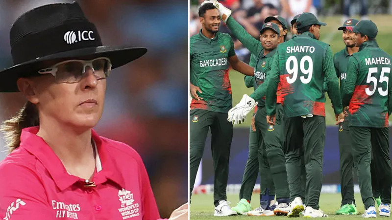 For the first time in history, Bangladesh played a match under the umpiring of a woman