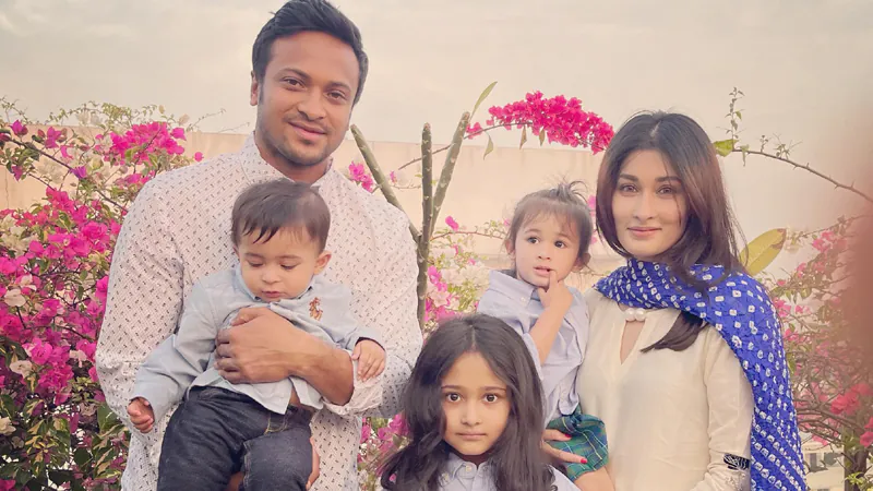 Shakib with his family