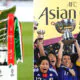 Afc asian cup trophy and 2011 winner Japan