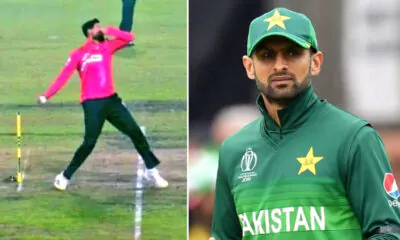 Shoaib malik 3 over stepping no ball