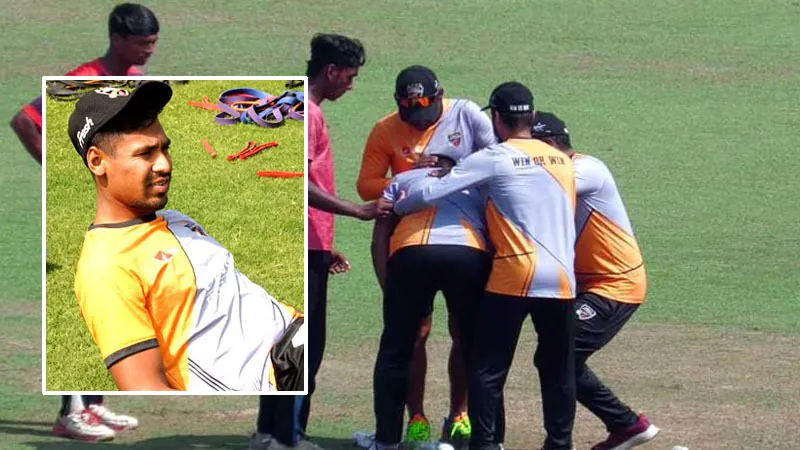 Mustafizur Rahman injured in practice