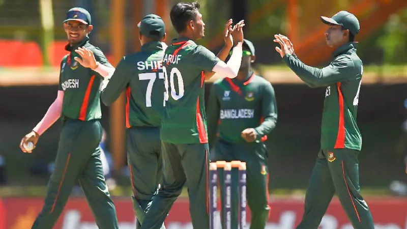 Bangladesh Under 19 players celebration