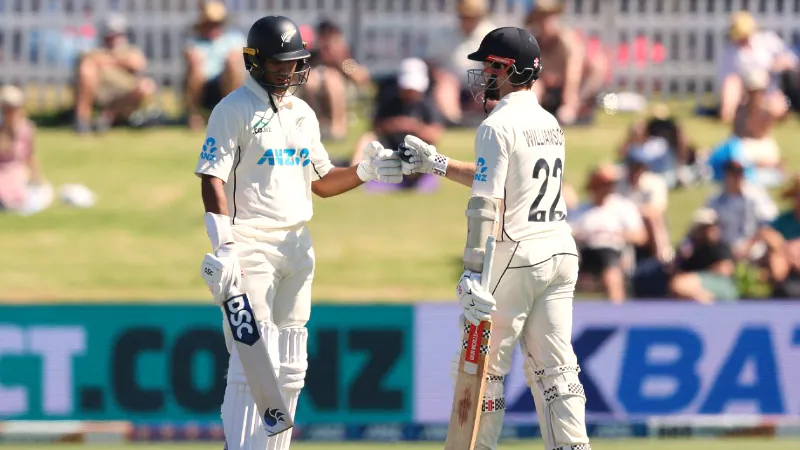 Rachin Ravindra and Kane Williamson partnership in Nz vs Sa test