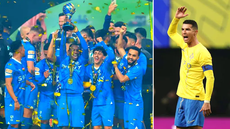 Al hilal won riyad season cup by beat ronaldo's al nassr