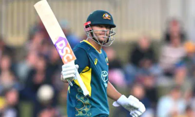 David Warner in his 100th t20 match