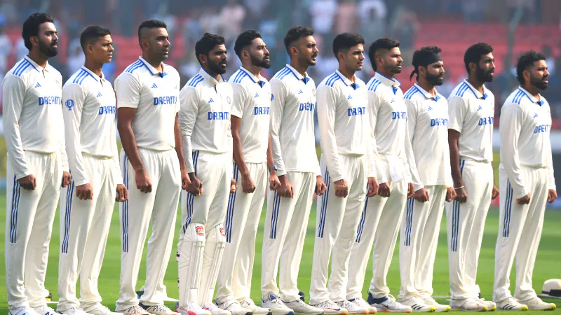 Indian test team against England