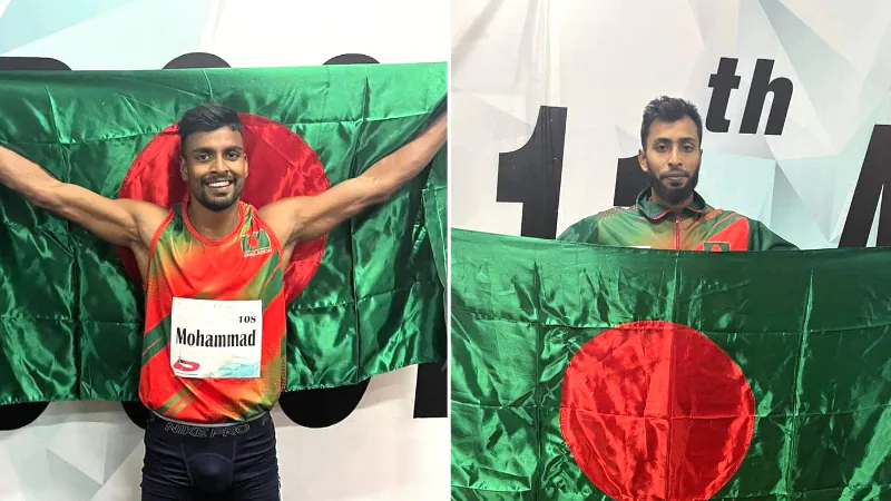 Athletes Jahir Rayhan and Mahfuzur Rahman