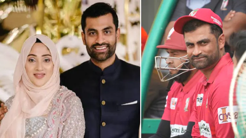 Tamim Iqbal and his wife