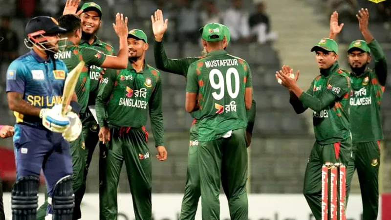 Bangladesh team against Sri lanka