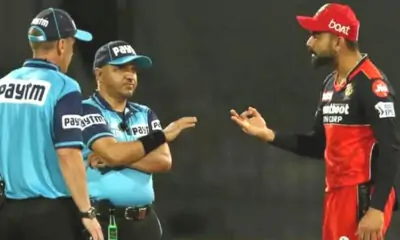 Virat Kohli argue with umpire in Ipl