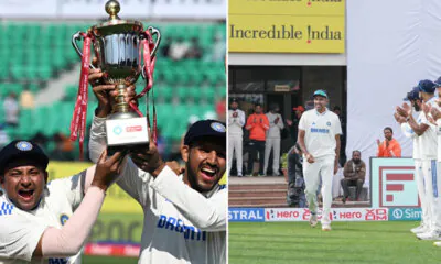 after beating England celebrate India's 4-1 win and R Ashwin guard of honour in his 100th Test