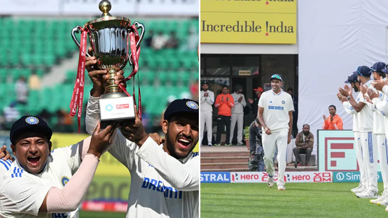 after beating England celebrate India's 4-1 win and R Ashwin guard of honour in his 100th Test