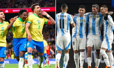 Argentina holds the top position in the ranking, where is Brazil?