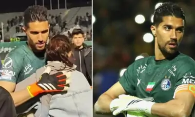 Iranian football player received bad news for hugging a female fan