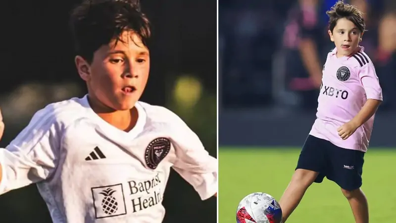 Messi's son caught the eye by scoring 5 goals in one match