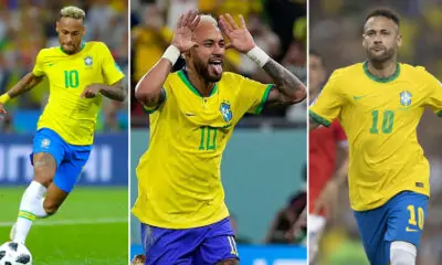 Neymar's hat trick in the jersey of the national team