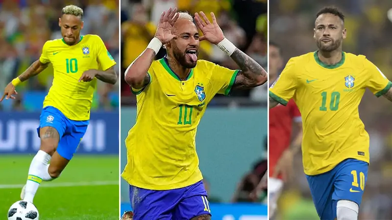 Neymar's hat trick in the jersey of the national team