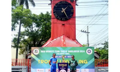 Trophy unveiling in front of 150 years old clock in Sylhet