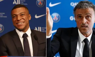 Mbappe and Enrique PSG