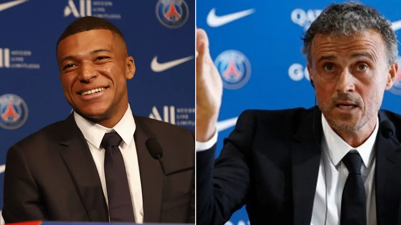 Mbappe and Enrique PSG