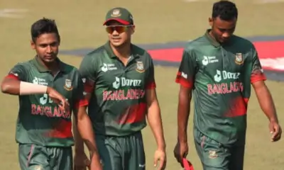 Mustafizur Rahman, Taskin Ahmed and Shoriful Islam