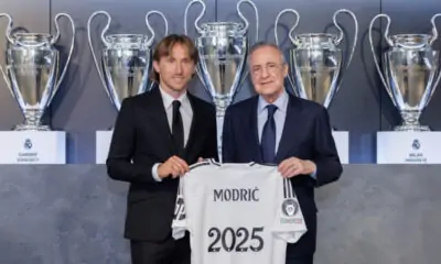 Luka Modric and Florentino Perez