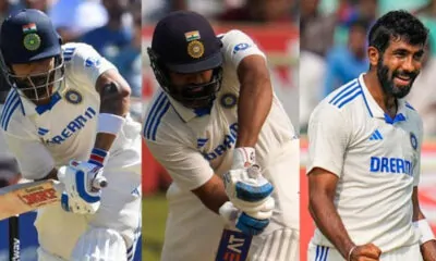 Virat Kohli, Rohit Sharma and Jasprit Bumrah