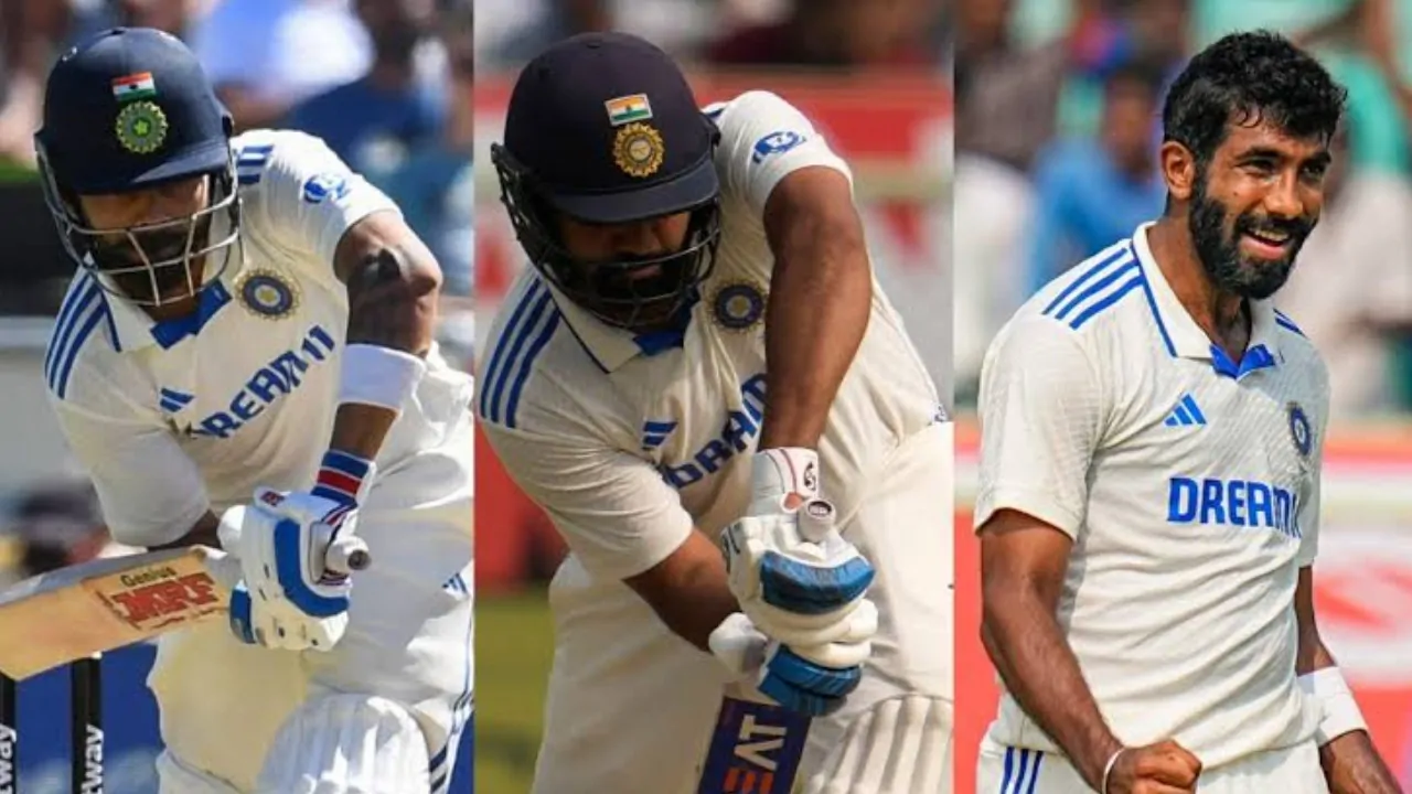 Virat Kohli, Rohit Sharma and Jasprit Bumrah