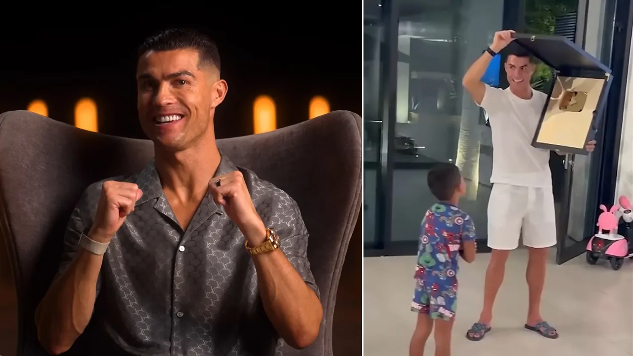 Ronaldo gifted his family a 'Golden Play Button'