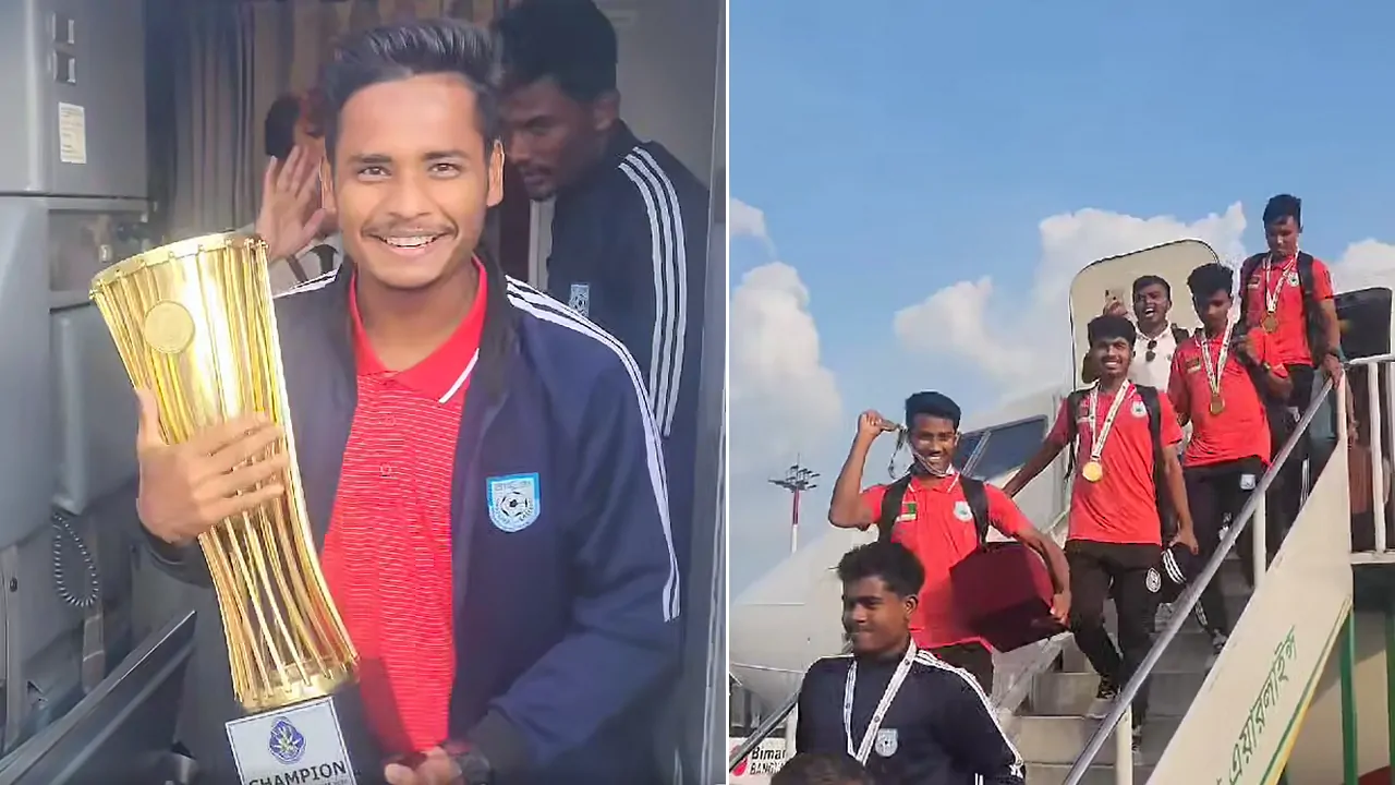 SAFF Champion Bangladesh returned home as heroes, received warm congratulations