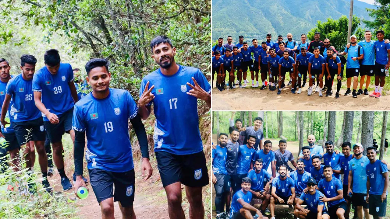 The Bangladesh team hiked to adapt to the altitude of Bhutan