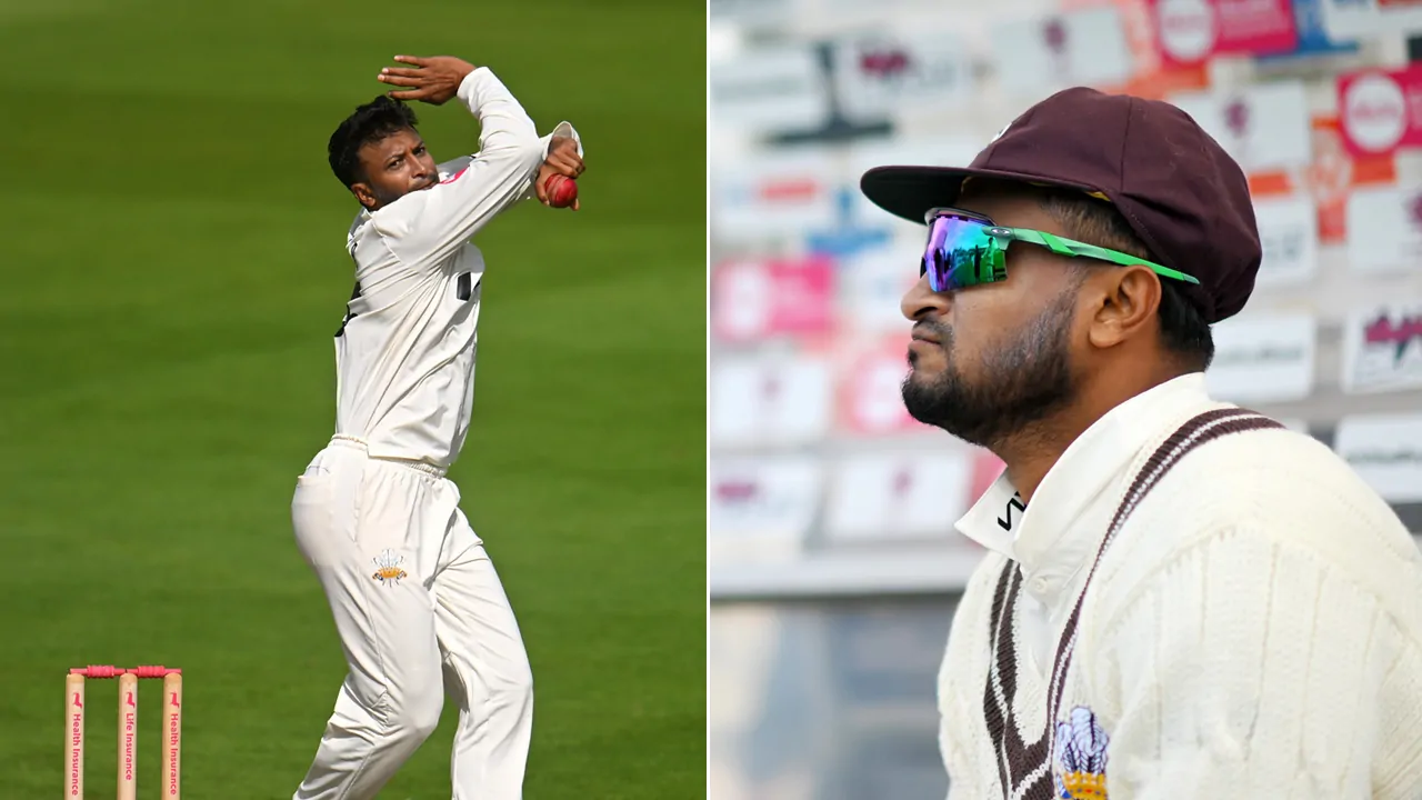 Shakib got his debut wicket for Surrey in the English county