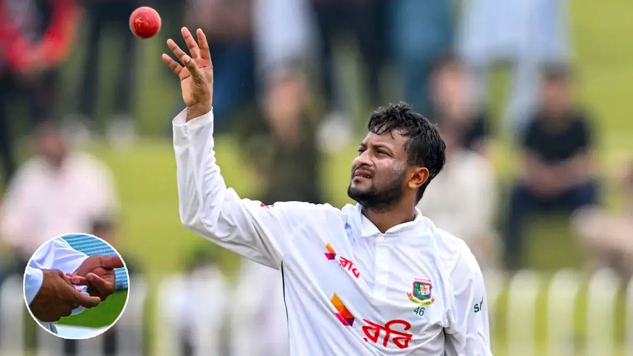 Shakib is playing in Chennai Test with a finger injury!