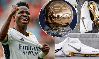 Vinicius Junior with Ballon d'or and Golden boot