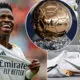 Vinicius Junior with Ballon d'or and Golden boot