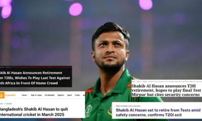 World media on Shakib's Retirement