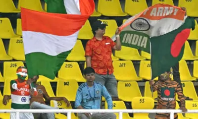 Bangladesh and India flags in gallery