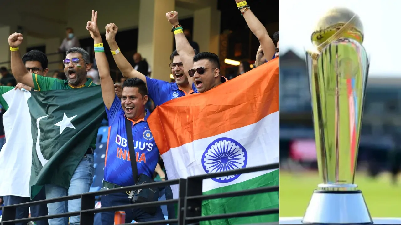 Champions trophy; India and Pakistan crowd in stadium