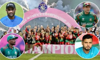 Cricketers congratulate Women football for saff