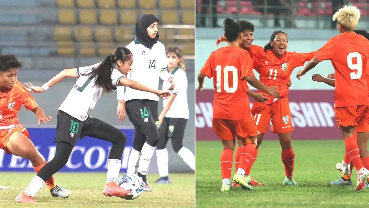 India vs Pakistan women football in Saff