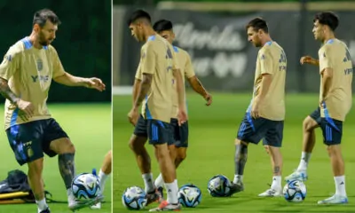 Messi practice in Argentina team