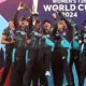 New zealand women trophy celebration