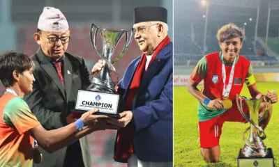 Sabina Khatun Collect Saff trophy