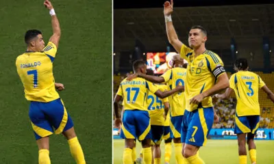 al nassr win; Ronaldo goal celebration