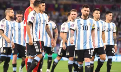 Argentina team with messi