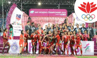 Saff winning team Bangladesh and Olympic logo