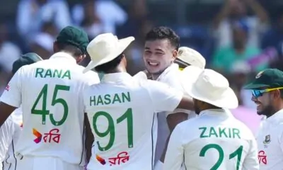 Taskin Ahmed takes two wickets