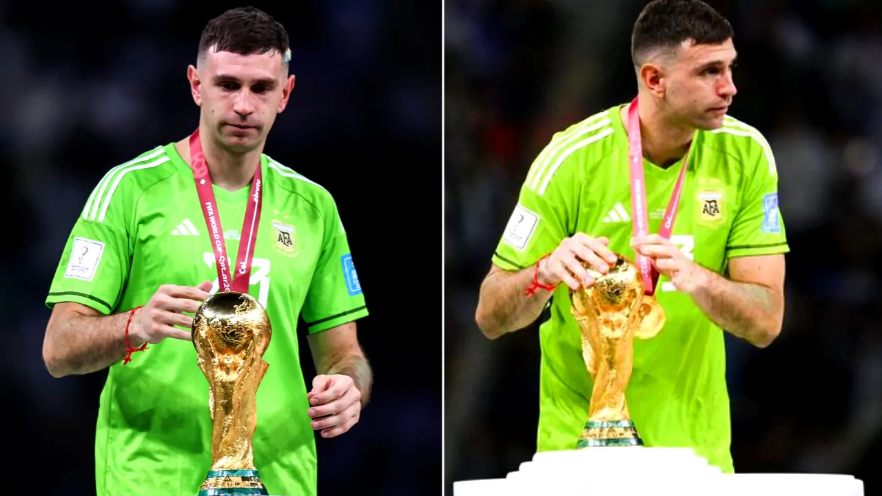 Emiliano Martinez with world cup (1)