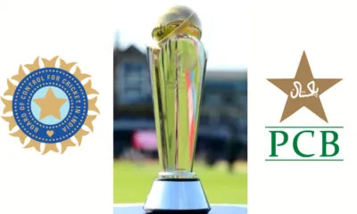 Champions trophy, PCB and BCCI logo